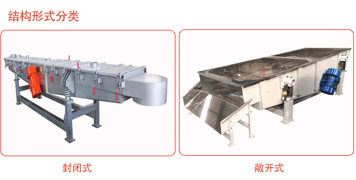 振動(dòng)輸送機(jī)分為封閉式與敞開式兩種。