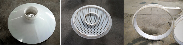 塑料防腐蝕振動(dòng)篩防塵蓋，網(wǎng)架，篩框展示圖。